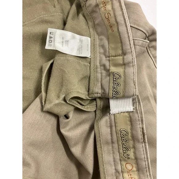 Men's Khaki Cabela's Outfitter Series Pants Adjustable Waist Flat Front 40 X 34 - Picture 8 of 12